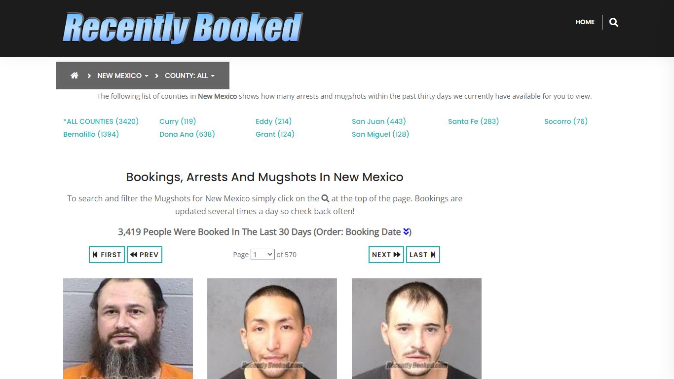Recent bookings, Arrests, Mugshots in New Mexico - Recently Booked